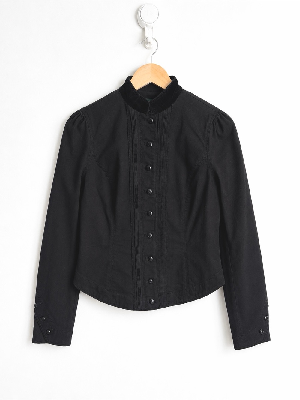 Ralph Lauren Jeans Co Black Military Jacket Dark Academia S
